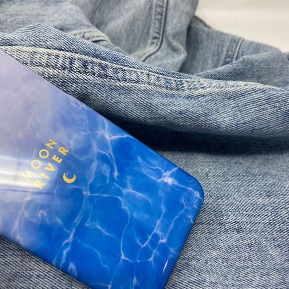 iPhone 6s Case Blue Water Print Gold Cover NEW - Picture 3 of 8